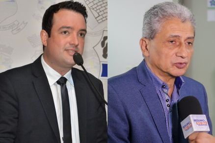 O prefeito de Primavera do Leste, Leonardo Bortolin, e o atual presidente da AMM, Neurilan Fraga