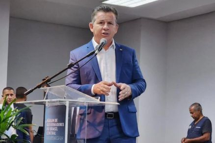 O governador Mauro Mendes, que  presidente do Consrcio Brasil Central