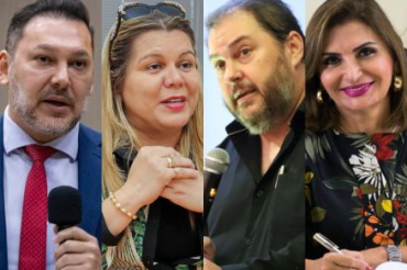 os promotores de Justia Marcos Regenold, Lindinalva Rodriguez e Wesley Sanchez Lacerda; e a procuradora Eunice Helena Rodrigues de Barros