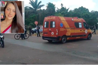 Michele Zaminham (detalhe) tinha 33 anos e no resistiu ao acidente