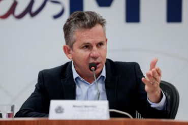 O governador Mauro Mendes, que recebeu sojicultores e prefeitos nesta tera-feira