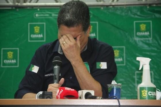 O prefeito Emanuel Pinheiro, que foi afastado do cargo pelo Tribunal de Justia