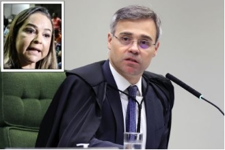 O ministro Andr Mendona, que repreendeu Nilma Silva (no detalhe)