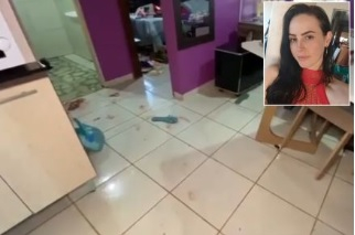 A casa onde Raquel Cattani (detalhe) foi assassinada, na ltima sexta-feira