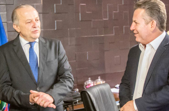 O governador Mauro Mendes e o vice-governador Otaviano Pivetta