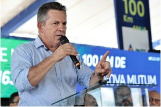 O governador Mauro Mendes: 