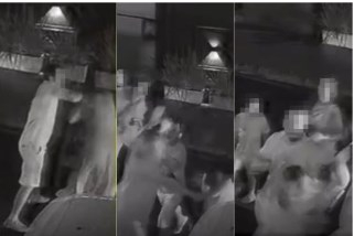 Vdeo mostra trio agredindo biomdica em frente de restaurante no bairro Jardim das Amricas, em Cuiab