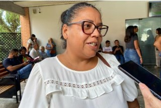 Emilene Morais, tia da jovem E.A.S., de 16 anos, que foi morta com requintes de crueldade