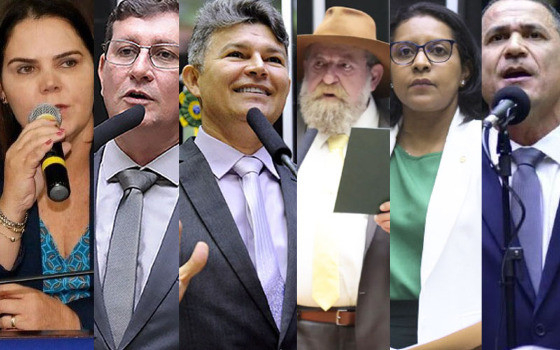 Coronel Fernanda, Rodrigo da Zaeli, Jos Medeiros, Nelson Barbudo, Gisela Simona e Coronel: deputados fechados com Jair Bolsonaro