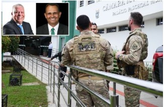 Os vereadores Chico 2000 e Sargento Joelson, alvos de uma operao relacionada a suspeita de corrupo