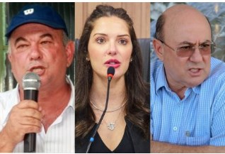O ex-prefeito de Juara Priminho Riva, a deputada Janaina Riva e o ex-deputado Jos Riva: acusao em famlia