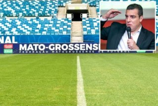 No detalhe, o ex-vice presidente Geandre Bucair Santos, que cobra por definies