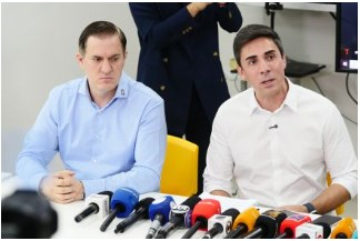 Os secret�rios de Estado de Seguran�a P�blica e de Educa��o, Coronel C�sar Rover e Alan Porto