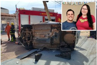 Giovani e Priscila, mortos em acidente de trnsito no CPA 1