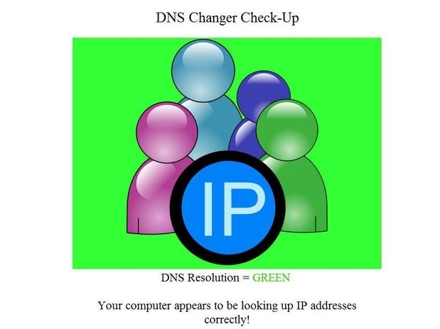 Ao fazer o teste no site do DCWG, se o seu IP estiver limpo, aparecer uma pgina como esta