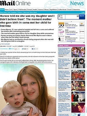 Britnica, que estava em coma, entra em trabalho de parto e d  luz naturalmente