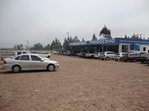 Fachada do estabelecimento onde corintianos promoveram quebra-quebra