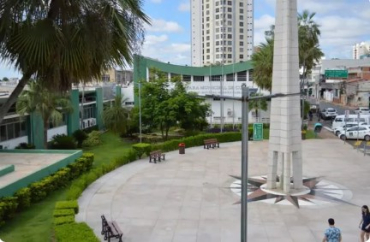 A sede da C�mara Municipal de Cuiab�, que foi alvo da Opera��o Gorjeta, da Pol�icia Civil