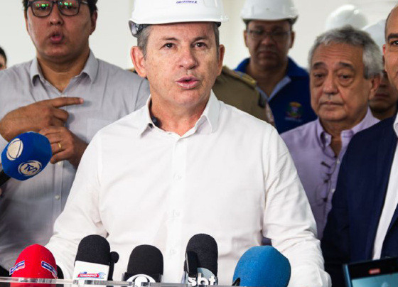 O governador Mauro Mendes, que tem prazo para se posicionar sobre as den�ncias de enlvovimento com esc�ndalo