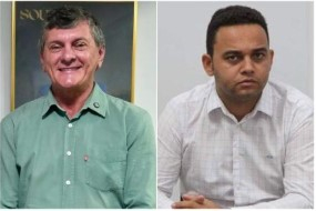 O prefeito de Campo Novo dos Parecis, Edilson Piaia, e o vereador Willian Freitas, que se desentenderam