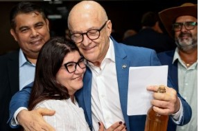 Governador Otaviano Pivetta (Republicanos), se reuniu com prefeitos de Mato Grosso