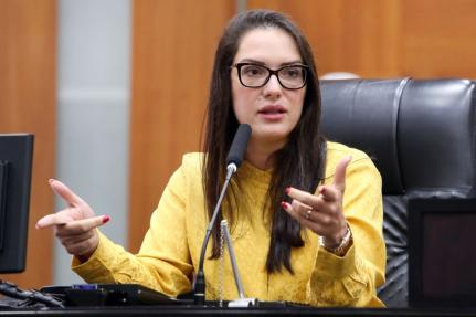A deputada Janaina Riva, que � pr�-candidata ao Senado Federal