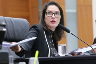 A deputada estadual Janaina Riva, presidente do MDB Mato Grosso