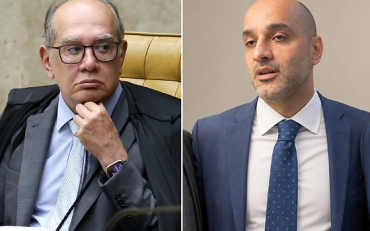 O ministro Gilmar Mendes, da Suprema Corte, e o filho, o advogado Chico Mendes, que t�m muita influ�ncia na CBF