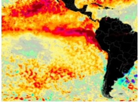 Imagens de sat�lite da NOAA com previs�o do Super El Ni�o