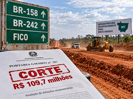 Maior redu��o, de R$ 100 milh�es, atinge trecho da BR-158 entre Ribeir�o Cascalheira e a divisa com o Par�