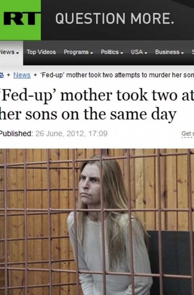 A russa Galina Ryabkova, 30, suspeita de ter matados os dois filhos neste domingo (24)