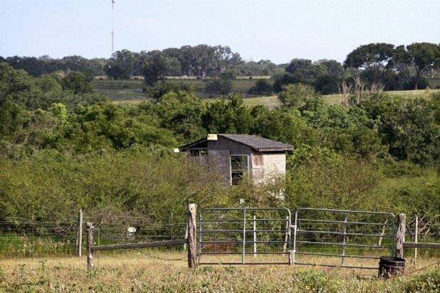 Propriedade prximo a Shiver, no estado do Texas, onde ocorreu o crime