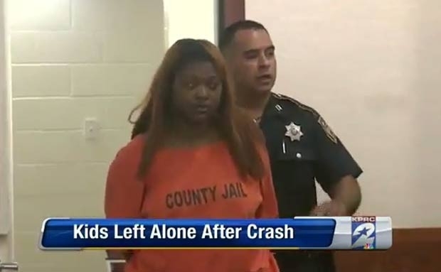 Stephanie Dillard deixou filhos em carro ap�s acidente e foi vista nua em farm�cia.