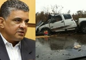 A caminhonete S-10 em que as vtimas se encontravam: ultrapassagem e pista molhada