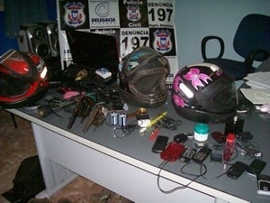 Materiais apreendidos durante operao em MT