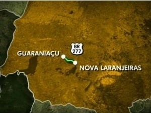 Acidente aconteceu na BR-277 entre Guaraniau e Nova Laranjeiras.