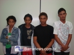 Os quatro foram detidos pela PM