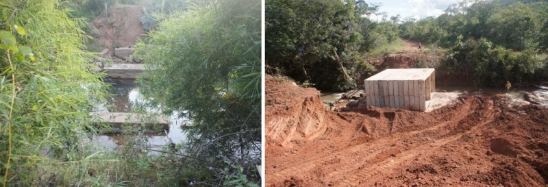 Ponte na regio das Toldas est em fase de concluso, a ponte antiga havia sido queimada