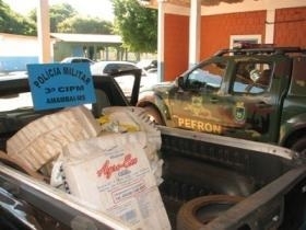 As drogas estavam em uma caminhonete