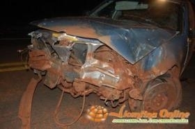 Acidente aconteceu ontem nas proximidades do cemitrio em Glria de Dourados