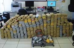 Cocana apreendida em Pontes e Lacerda: nmero de apreenses mostra que MT  importante rota do trfico