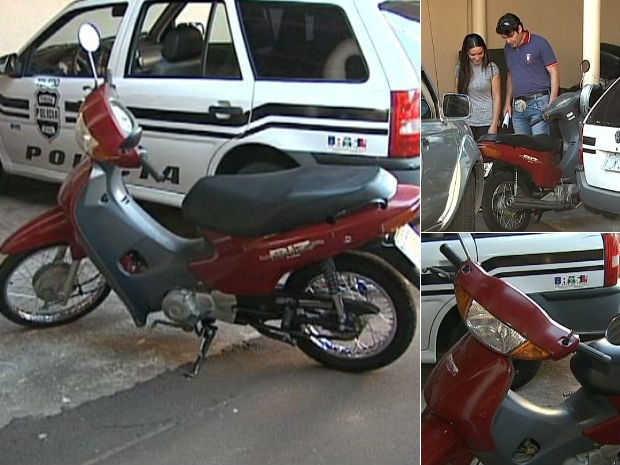 Caludete reencontrou a moto furtada aps o ladro se arrepender e contar  polcia onde o veculo estava.