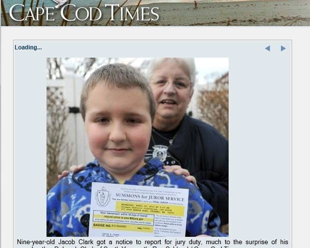 Por engano, Jacob Clark foi convocado para ser jurado.