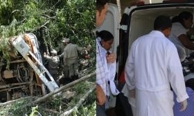 Ribanceira fica em local de difcil acesso e dificultou o resgate