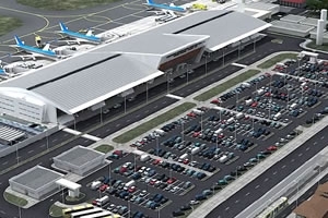 Novo aeroporto ter� �rea maior para passageiros e estacionamento.
