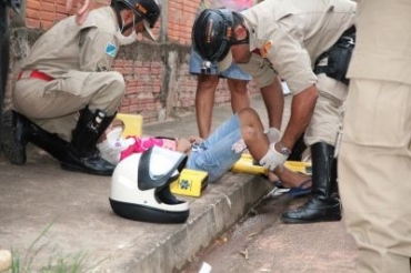 Ela sofreu escoria��es leves