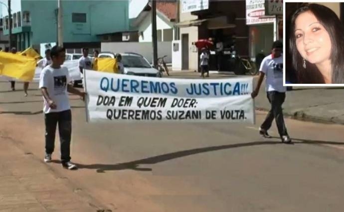 Familiares fizeram manifestao nas ruas de Colder, pedindo agilidade nas buscas por Suzani
