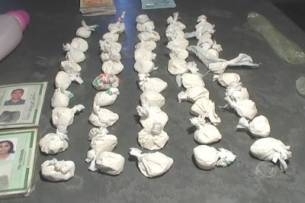 Na casa do vendedor, a PM apreendeu bastante cocana, alm de maconha
