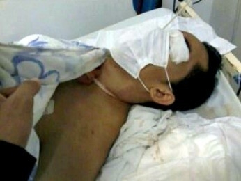 Paciente est no box de emergncia aguardando leito em UTI (Foto: Thas Ferreira Rodrigues/ Arquivo pessoal)