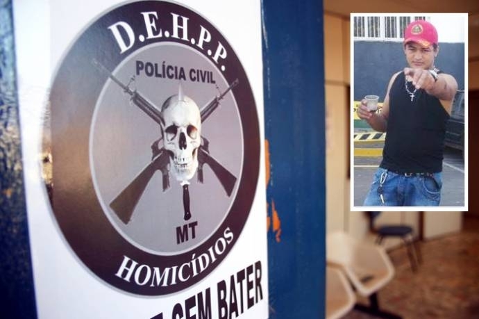 A Polcia Civil procura o comerciante Weber Oliveira (destaque), acusado de assassinato